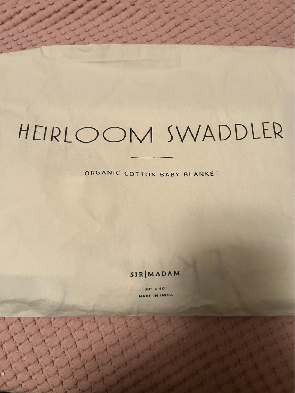 Heirloom Swaddler Organic Cotton Baby Blanket - Cream